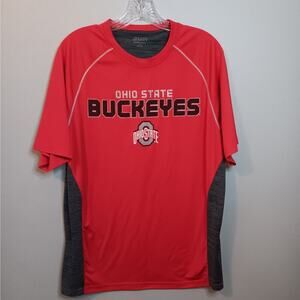 EUC Ohio State Buckeyes XL Varsity Shortsleeve Crewneck Red Gray Shirt